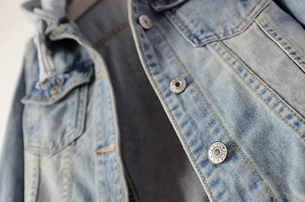 Women's Casual Detachable Hoodie Denim Jacket