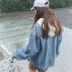 Women's Boyfriend Denim Jackets Long Sleeve Loose Jean Coats
