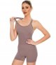 Womens Jumpsuits Cross Backless Workout Yoga Seamless One Piece Sleeveless Jumpsuit
