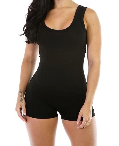 Women's One Piece Short Tank Tops Jumpsuits Catsuit Bodycon Sleeveless Rompers Sexy Shorts Playsuit